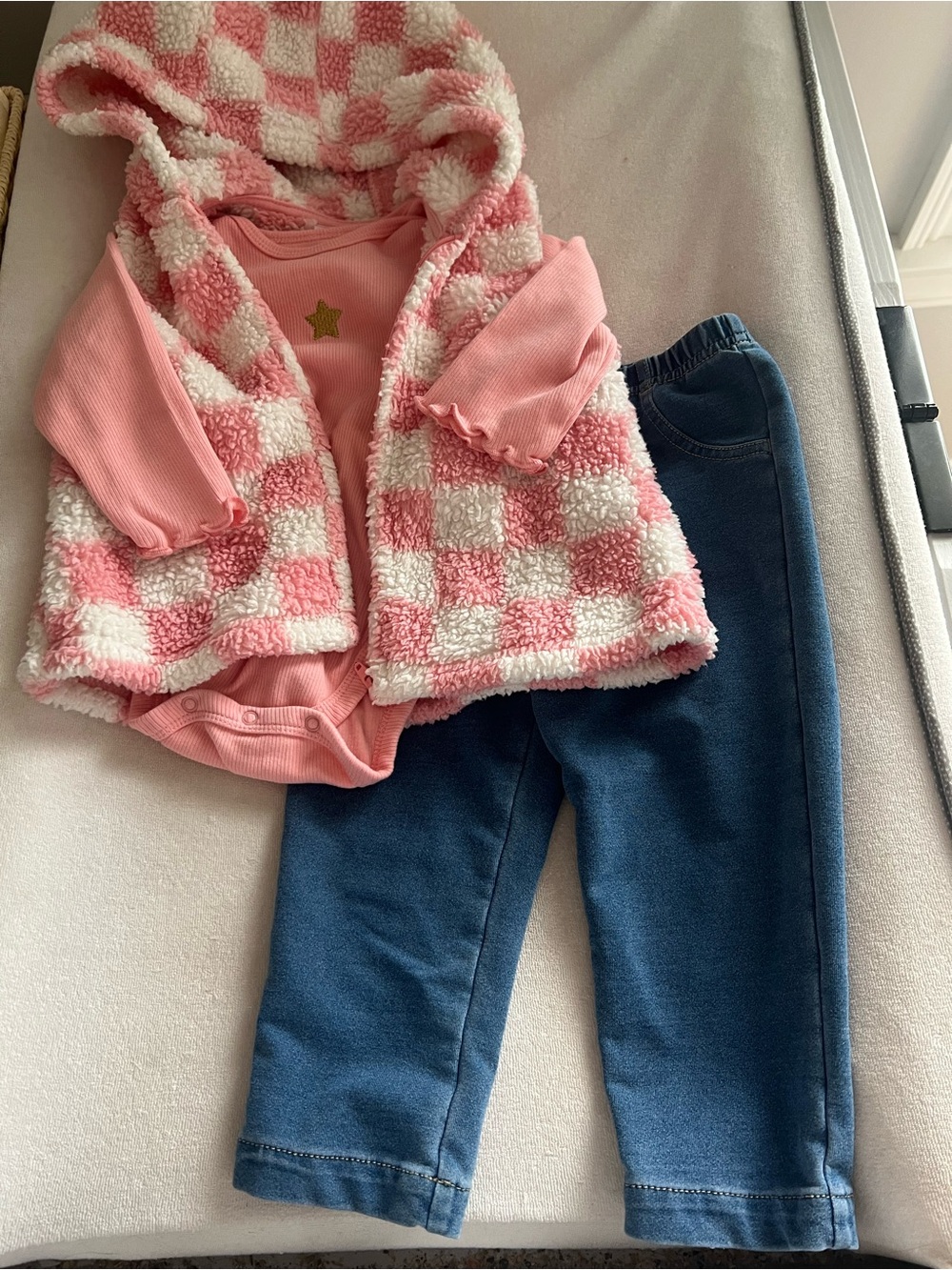 Little Me Pink Ribbed Tank Top